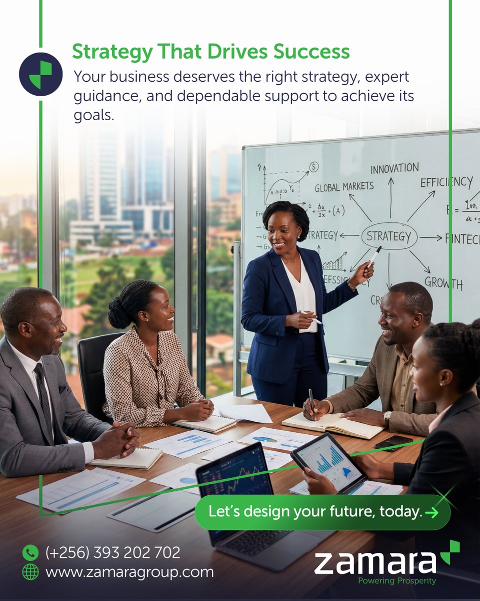 ZamaraUganda's tweet photo. Great businesses aren’t built on guesswork, they’re built on strategy. We help organizations turn challenges into opportunities and ideas into results. Reach us on info@zamara.co.ug or call 0393202702 to get the best services.
#BetterWithZamara
#PoweringProsperity https://t.co/MbfFtMOyEC