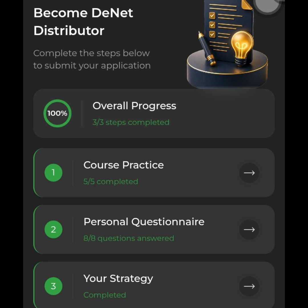 web3guidehub's tweet photo. Successfully Comepeleted Denet Distributor Role Quiz Answer 🎁 

If You Have Any Issue I will Assist you Guys,!

Join Our Telegram Community ‼️ 
https://t.co/XdrrDacQGd

#Denet #DenetQuiz #DenetTGE #DenetLesson #DenetAirdroo https://t.co/IMi3IJaq9s