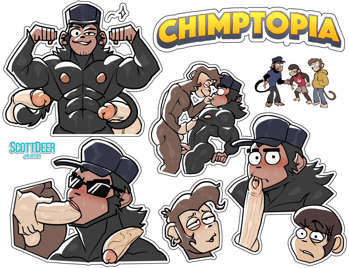 ICARTGEN's tweet photo. #CHIMPTOPIA... BUT ARE THEY REALLY CHIMPS?! 🐒
🌈💵"Robby X Waffs' exclusive home movie scene. Rental fee will be paid... one way or another. "🪙🎬 https://t.co/D156ebU6sv