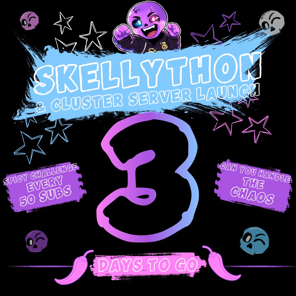 itsmeskelly's tweet photo. π 3 DAYS.
Spicy challenges. Sub goals. A REAL tattoo on the line.
The Skellython is coming π
#VTuber #VTuberEN #Skellython https://t.co/GiACD0gswa