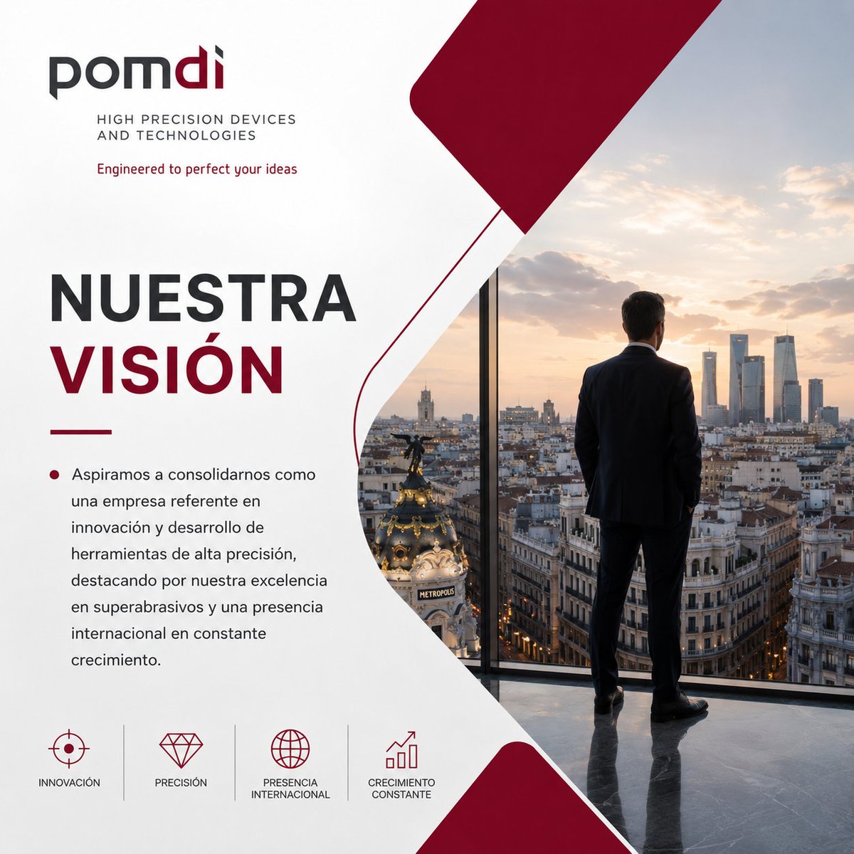 pomdi's tweet photo. Nuestra visión: Diseñar hoy la precisión del mañana. En Pomdi, nuestra mirada está puesta en el futuro de la industria global. https://t.co/Q8IDAowgSb