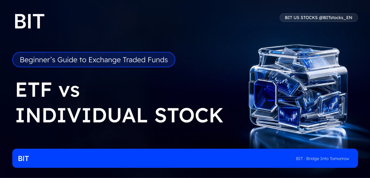 BITStocks_EN's tweet photo. Two of the most common ways to access the US stock market are through individual stocks and ETFs. Here is how the two differ structurally.

What you are buying
When you buy an individual stock, you are purchasing ownership in a single company. Your exposure is concentrated entirely in that one business.

When you buy an ETF, you are purchasing a single product that holds a collection of underlying securities. Your exposure is spread across all the holdings inside that ETF.

Concentration vs Diversification
An individual stock's performance is tied directly to the fortunes of one company. A single corporate event, earnings miss, or sector development can have a significant impact on its price.

An ETF's performance reflects the collective movement of all its holdings. The impact of any single holding is proportional to its weighting within the fund.

Pricing and Trading
Both individual stocks and ETFs are traded on exchanges during market hours. Both can be bought and sold at market prices in real time throughout the trading day.

Costs
Individual stocks generally do not carry an ongoing management fee. ETFs carry an expense ratio, which is deducted from the fund's NAV over time.
Both may be subject to trading fees and bid-ask spreads depending on the platform used.

Ownership rights
When you hold an individual stock directly, you hold a direct ownership stake in that company, with associated rights such as dividends and shareholder voting where applicable.

When you hold an ETF, you own units of the fund rather than the underlying securities directly. ETFs are structured as either distributing or accumulating. Distributing ETFs pass dividends from the underlying holdings through to unitholders periodically. 

Accumulating ETFs reinvest those dividends back into the fund automatically.

Transparency
Individual stock holdings are straightforward as you know exactly what you own. ETF holdings are disclosed regularly by the fund provider, typically on a daily basis for most index ETFs.

Disclaimer: ETFs are subject to market risk and do not guarantee returns. The value of an investment may rise or fall.

For informational purposes only. This does not constitute financial advice or a recommendation to buy or sell any product.