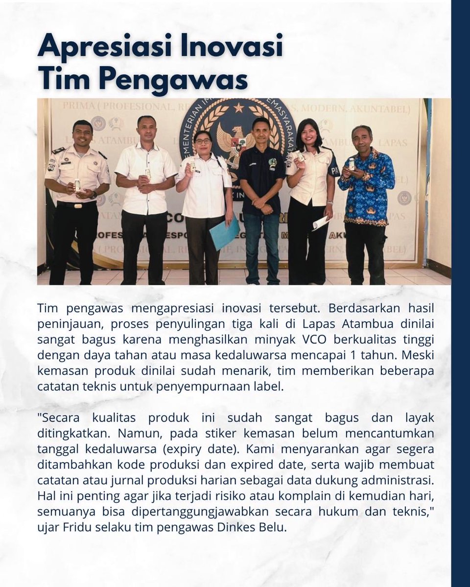 PolsuspasAtamb1's tweet photo. Jamin kualitas mutu, Lapas Atambua Fasilitasi Pengawasan IRTP Oleh pemerintah kabupaten Belu https://t.co/vQCxqJ99gx