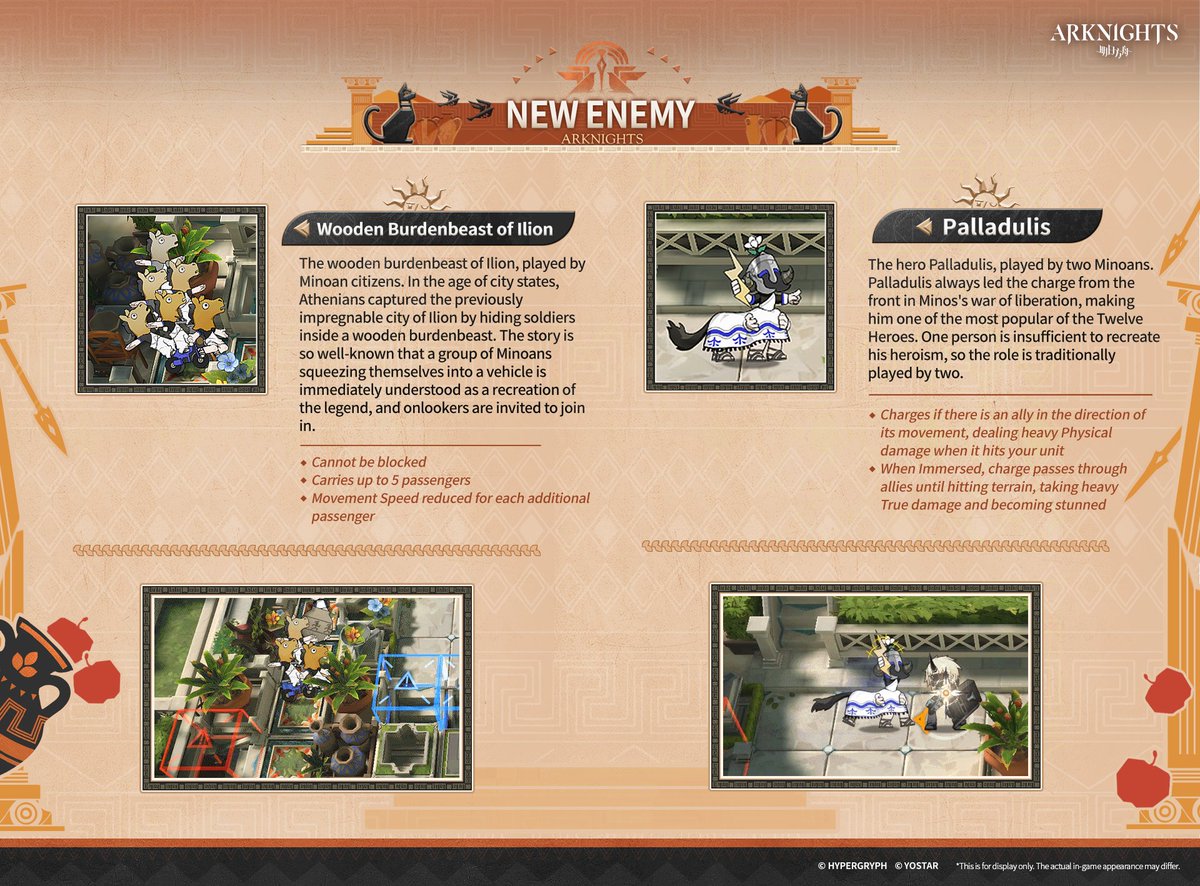 ArknightsEN's tweet photo. Dear Doctor, the new Side Story event: Medjehtiqedti Bound will be available soon. Here is a brief introduction about the new enemies and the new mechanisms. Hope this can help you in challenging the stages of Medjehtiqedti Bound.

#Arknights #Yostar https://t.co/1ZAvuO9ZM6