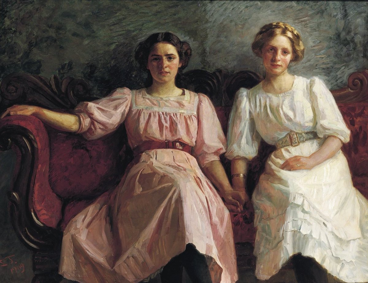 Imp111h's tweet photo. Laurits Tuxen
Portrait of Yvonne Tuxen and Vibeke Krøyer https://t.co/A32GwnRR65
