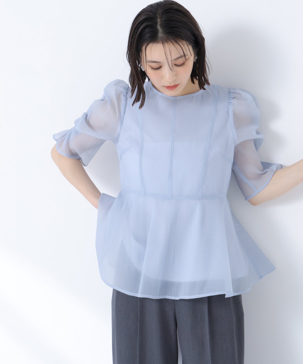 2026 summer BACK IN STOCK ✓シアーペプラムブラウス半袖 ¥8,492 tax