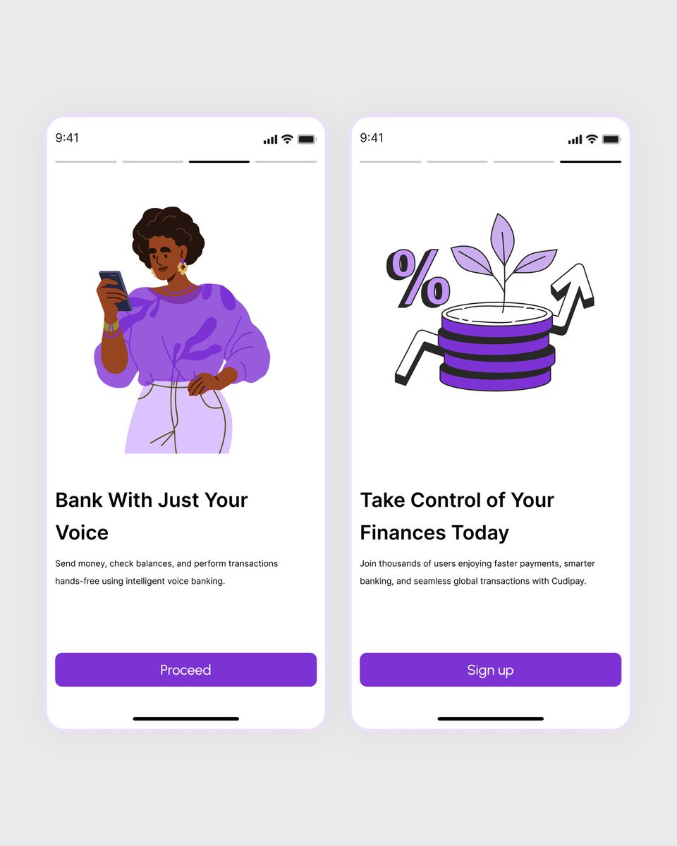 Wale_Destiny's tweet photo. Day 24 of 225 days of my daily posts

Part 1 of fintech app onboarding screens.

Do you guys remember the Cudipay brand and Case study I was working on, it's 90% done and here are the few onboarding screens from the project. https://t.co/d51xCozivi