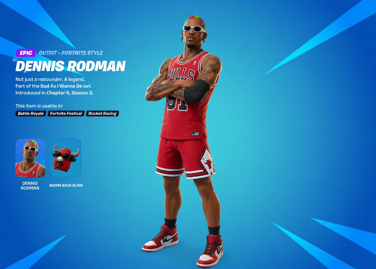 Rodman730's tweet photo. Asked chatgpt to create Dennis in Fornite #fornite https://t.co/3lDF2sGHGQ