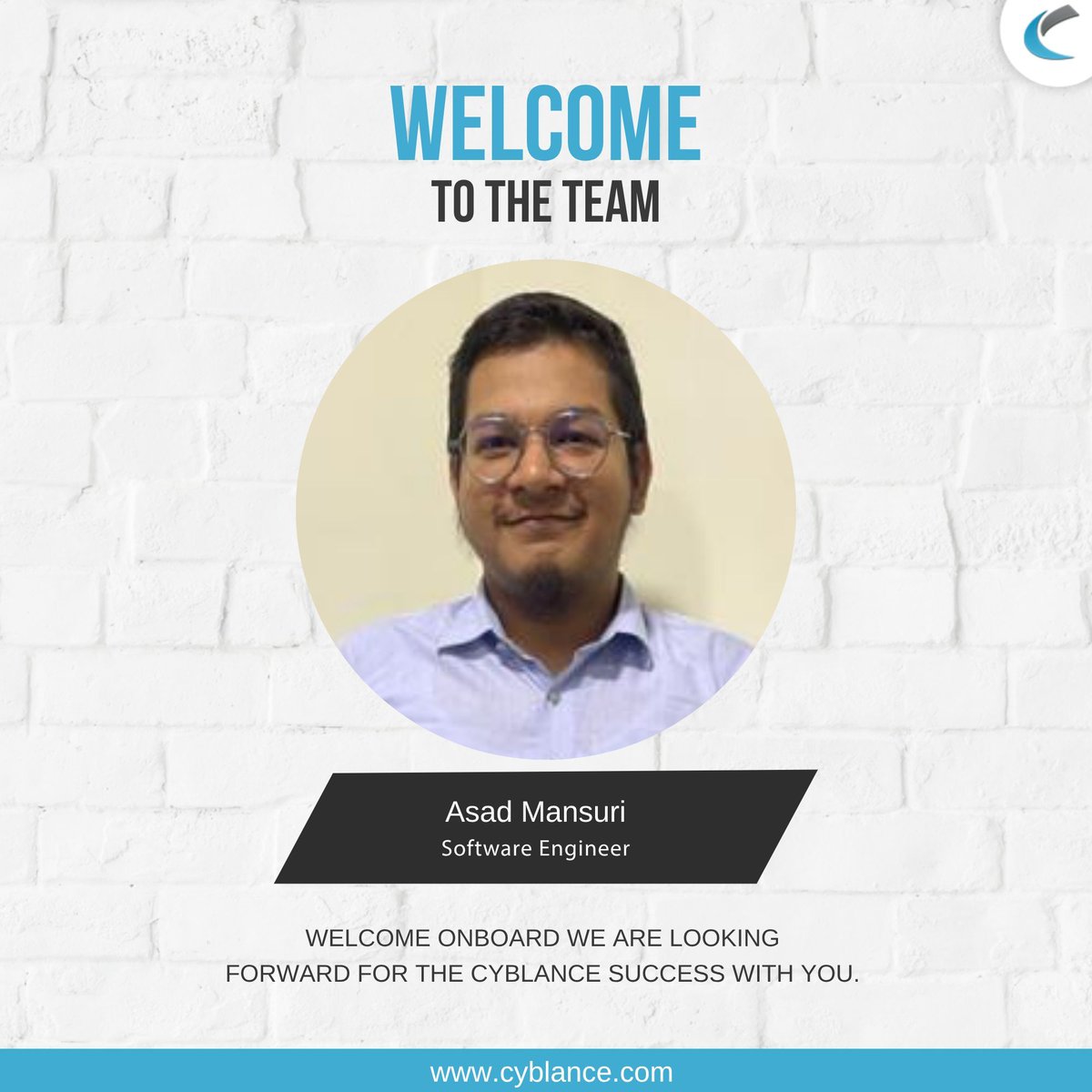 cyblance's tweet photo. Welcome to the squad, Asad! 🌟
We are proud to introduce Asad Mansuri, our new Software Engineer. 🚀
Her journey with Cyblance starts today, and we’re ready to scale new heights together. Let’s make it happen! 📈
#CyblanceFamily #NewStart #BizDev #TechTeam https://t.co/EfAMEFd08t