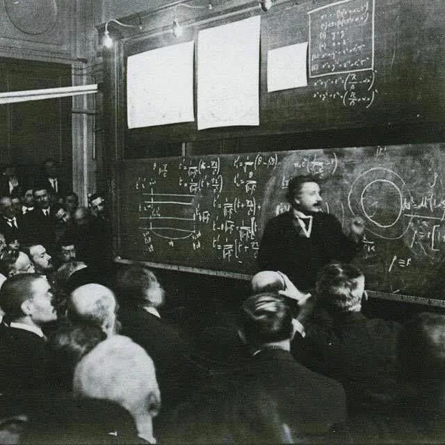 fasc1nate's tweet photo. Actual photo of Albert Einstein lecturing on the Theory of Relativity, 1922.

More rare photos: https://t.co/VL9mxUrlIW https://t.co/62uW66cpWQ