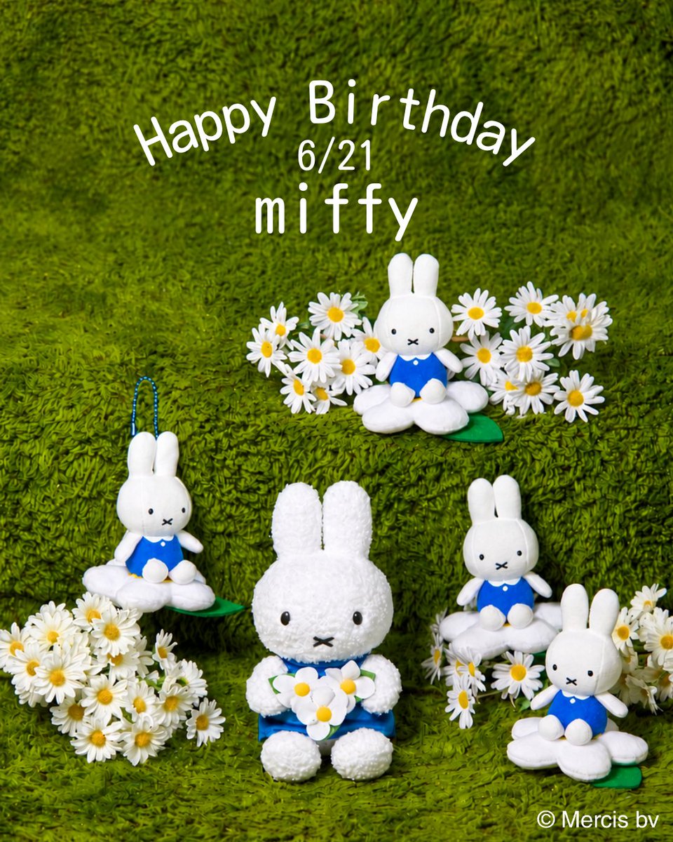 sekiguchi1918's tweet photo. #ミッフィー誕生日2026 #新商品
本日6月21日は… #ミッフィー のお誕生日！
ミッフィー、お誕生日おめでとう♪

セキグチ公式オンラインショップではミッフィーのお誕生日にあわせてとっておきの新商品をご紹介します！
----------
「フラワーマスコット　ミッフィー（青花）」

白いお花に、ミッフィーがちょこんとおすわりしている姿が可愛らしいマスコットキーチェーンが登場しました。
さわやかな印象のブルーのお洋服がポイント。
ブルーのボールチェーン付き。安定してお座りできるので、ぬい撮りにもぴったりです。

セキグチ公式オンラインショップでは、7月中旬ごろ販売を予定しております。
販売開始まで今しばらくお待ちくださいませ♪

▼詳しくはこちらから▼
https://t.co/sxNS6VilFh

#bruna #セキグチ