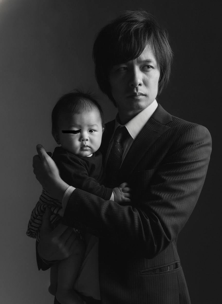 PeDxdb's tweet photo. 息子と私。白黒写真いいな。オモロ。 https://t.co/aildZQnAIl