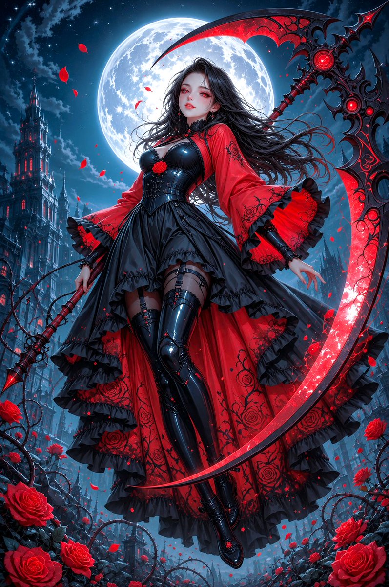 EtherealChrm's tweet photo. Crimson Reaper 🌹

#DarkFantasy https://t.co/Jgn6FhQIH1