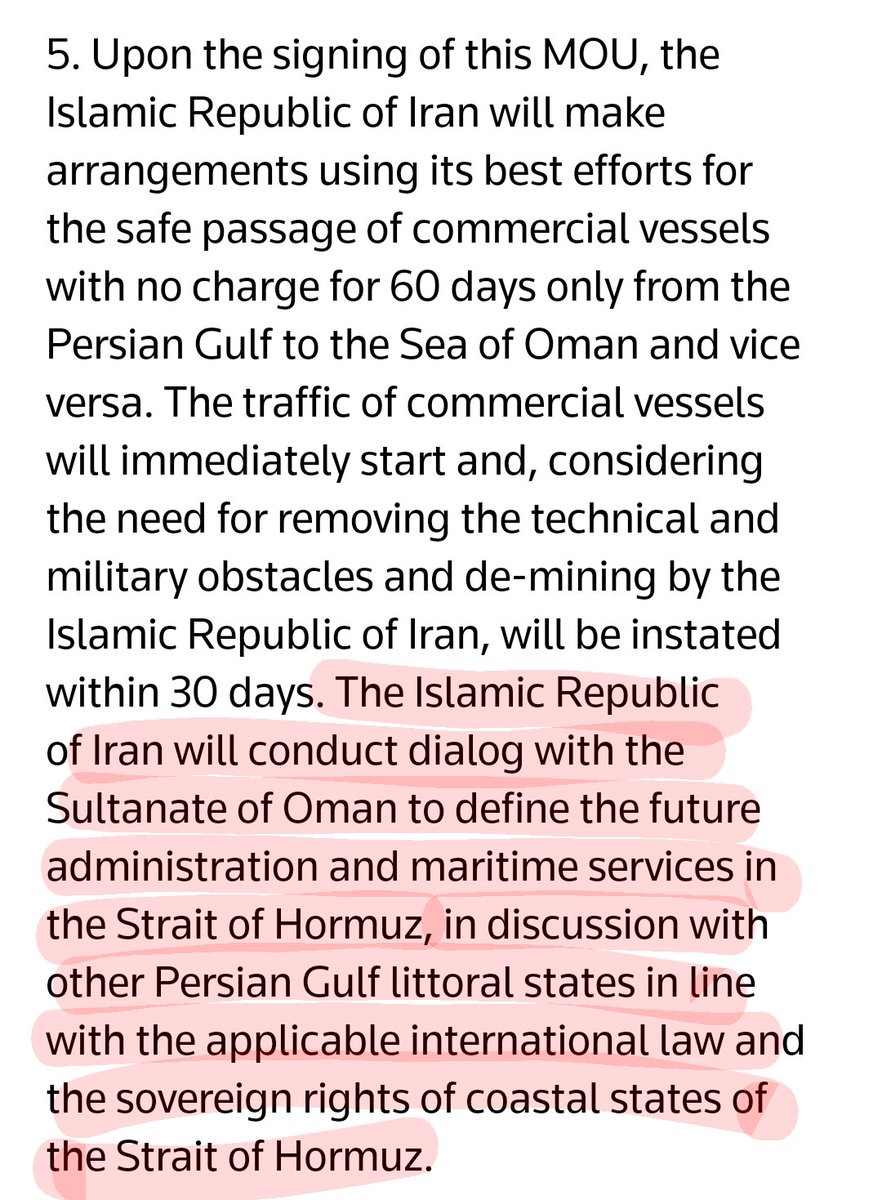 internashional1's tweet photo. Hablamos de que  Iran plasmó la realidad de que es el Estado garante de la funcionalidad de Hormuz y el soberano de sus aguas aledañas frente a agresiones de potencias maritimas noratlanticas. La seguridad pasa por las potencias regionales.
Miren lo resaltado.
Fuente @Reuters https://t.co/K0CneBcQkh