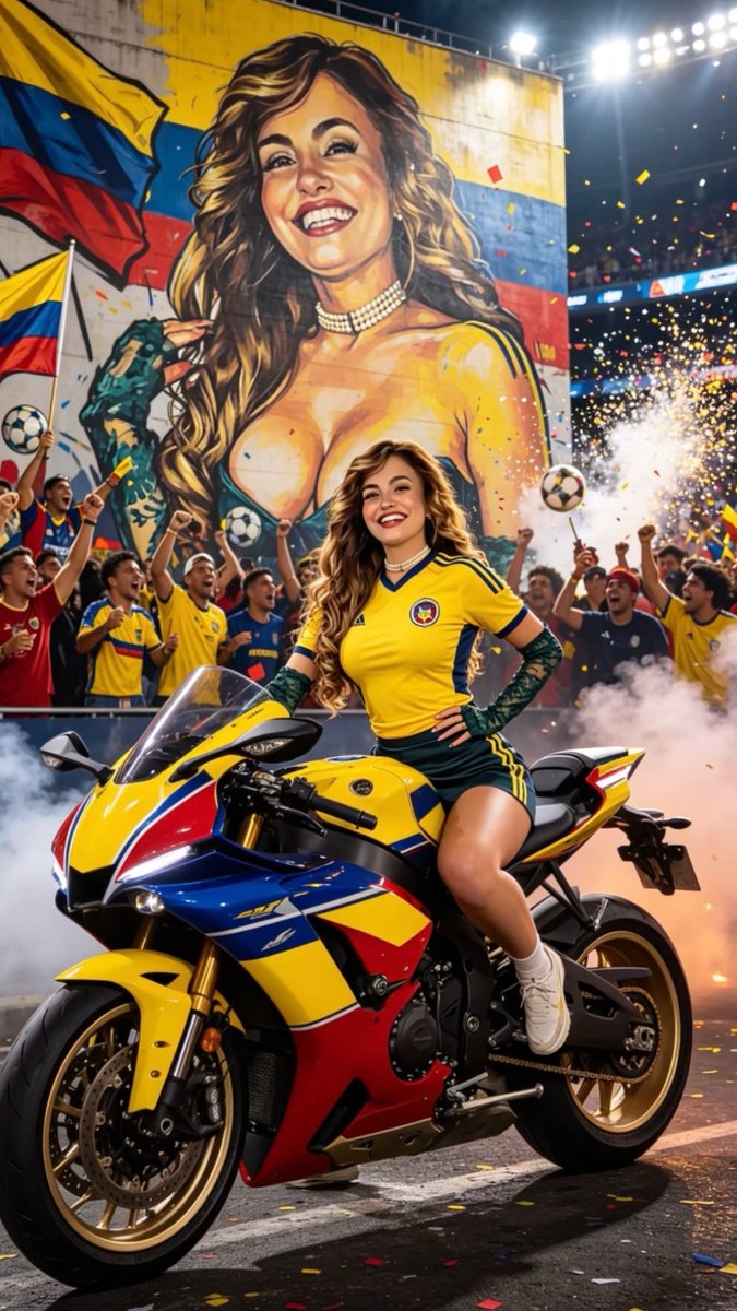 crissgeithner's tweet photo. Vamos! Con Toda Mi Selección Colombia! 🇨🇴🎉🥳 #AuraCristinaGeithner #seleccioncolombia #football #Mundial2026 #party #mexico #miami #LaPotrazaina #colombia #celebration #AI https://t.co/pr1Kx1Byq3