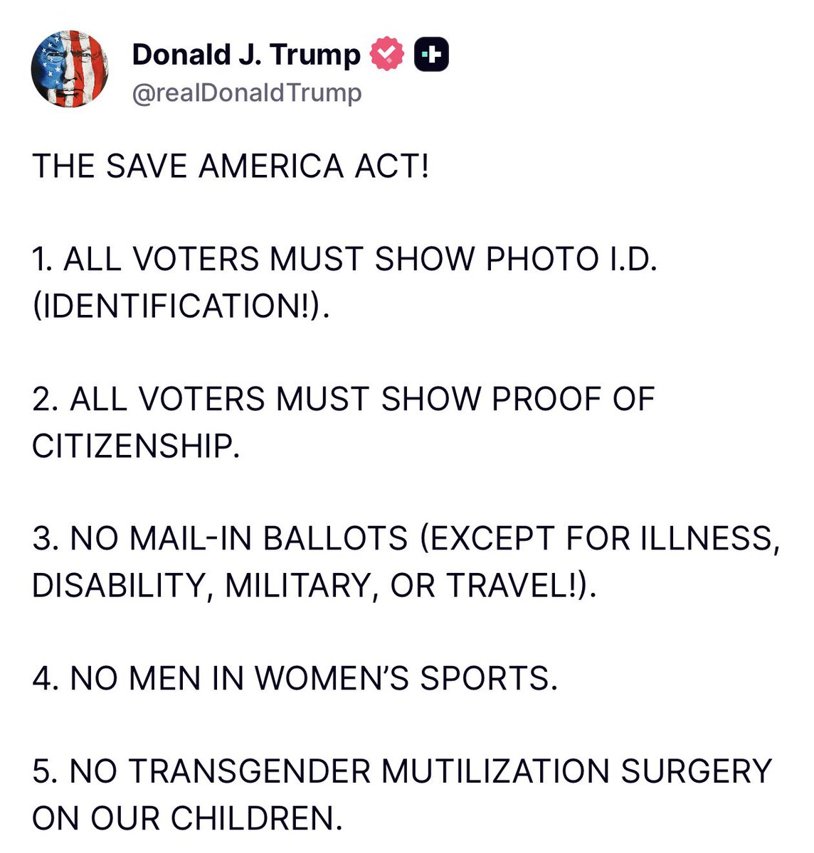 JohnStrandUSA's tweet photo. BREAKING: POTUS makes the most basic of demands for saving our nation: Pass the SAVE America Act.

Anyone opposing this is a fraud.

Help me get to Congress—I’ll fight to help President Trump get it done.
We need warriors! https://t.co/moSLi7qMVu