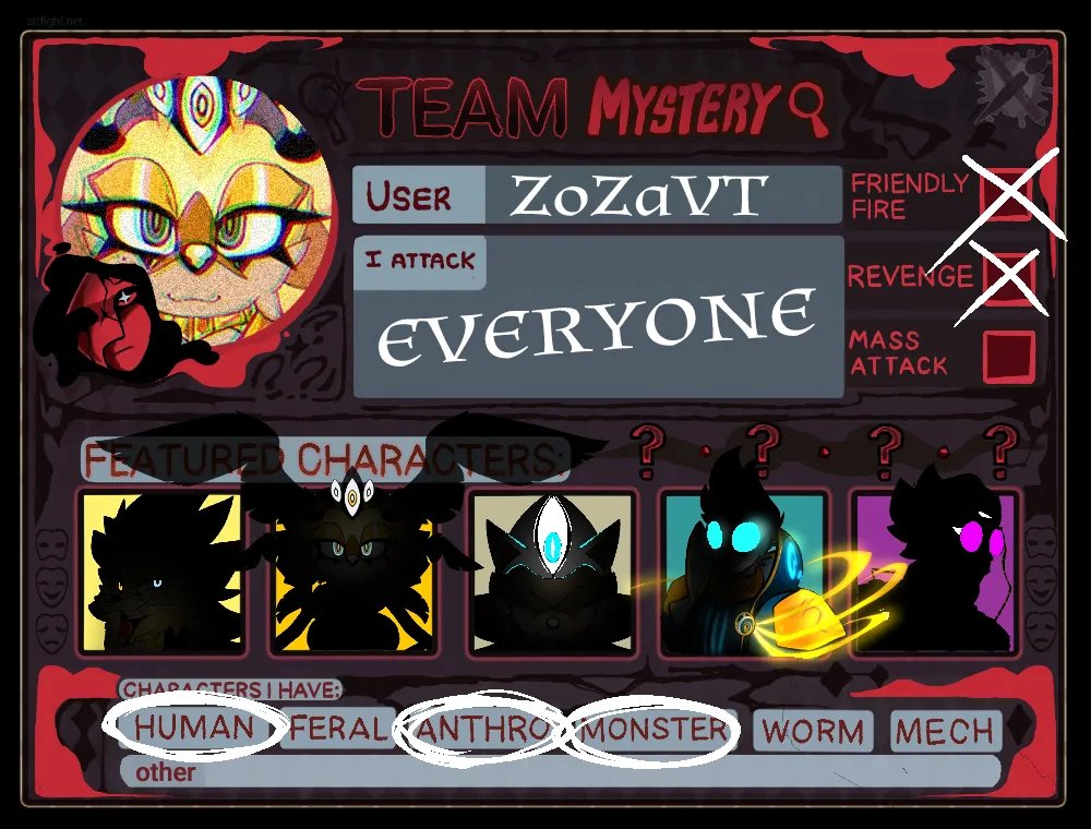ZoZaVT's tweet photo. WELL, guess who joined ArtFight after all?  

I wanted to throw some new characters in this year! Sorry, some don't have proper refs yet.  ARTFIGHT Link train! SHOW ME!  

https://t.co/FmkWJQrwKB 

#artfight | #execommunity | #XERRORNexus | #ZoXoverse | #ExEVtuber | https://t.co/cMCyX4nrzC