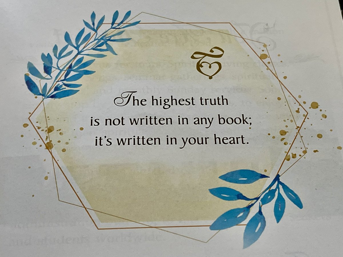 MonaLee41142040's tweet photo. Golden Wisdom of the Day💛
      
        The highest truth 
Is not written in any book:
      It’s written in your heart.
- Harold Klemp https://t.co/py9Moaf0sk