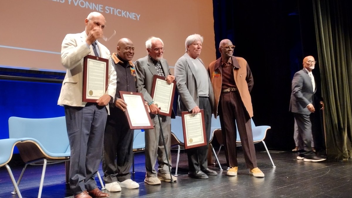 sirjtthompson's tweet photo. #Soweto50! A Salute to The Iconic #VozaRivers and The New Heritage Theater Family for the Soweto 50th Anniversary Remembrance at The Schomburg Theater in Harlem! Voza and His Colleagues Produced The #Sarafina Broadway Play with the South African Children affected by Apartheid. https://t.co/sl0VHDngfy