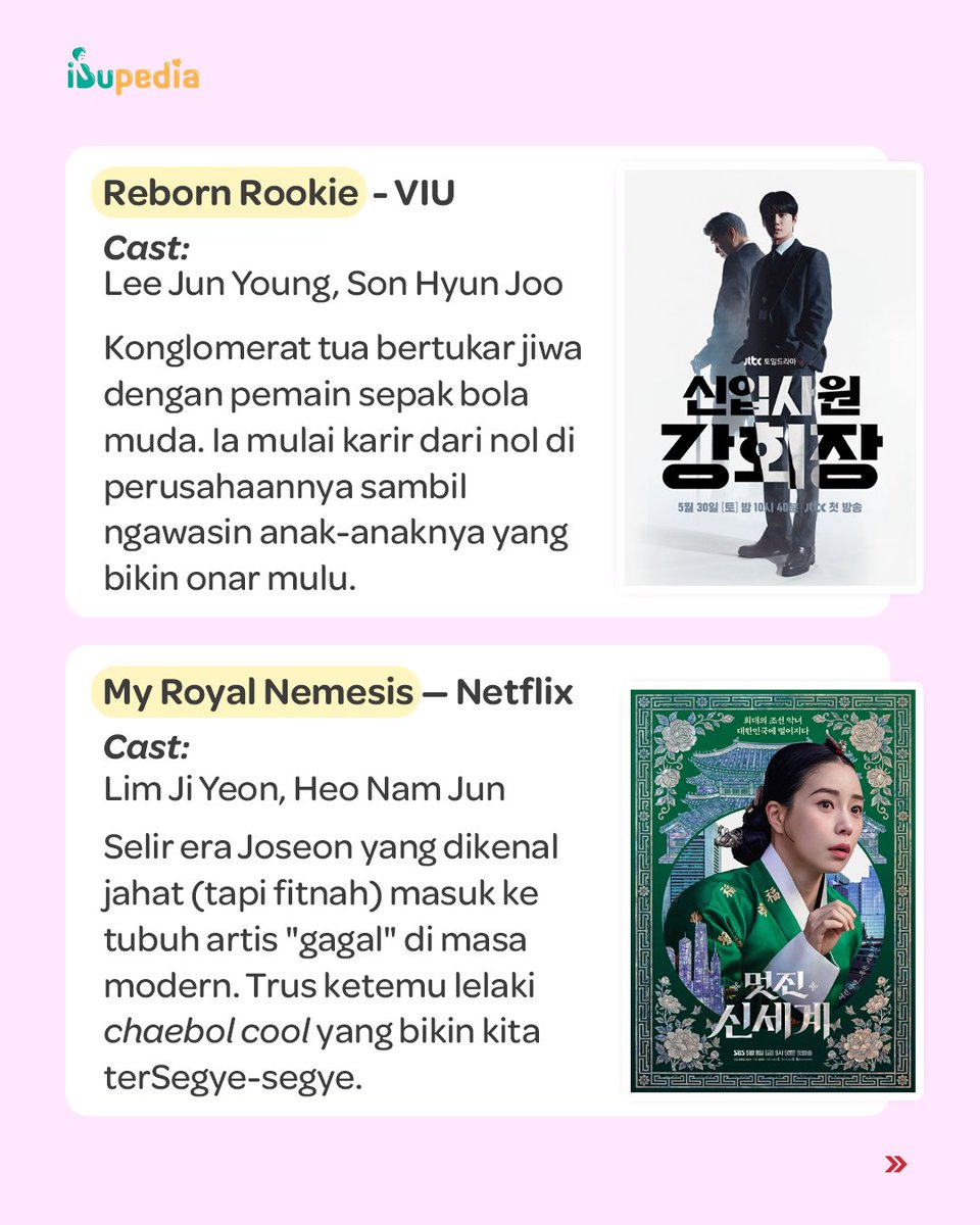 Ibupedia's tweet photo. Buibu tim nonton on going atau nunggu tamat dulu? 👀 

Bulan ini lumayan banyak pilihan nih, dari yang bikin terSegye-segye, ngakak, sampai drama sekolah yang bikin emosi sama wali muridnya 😭🍿 https://t.co/LTId5pOxIX