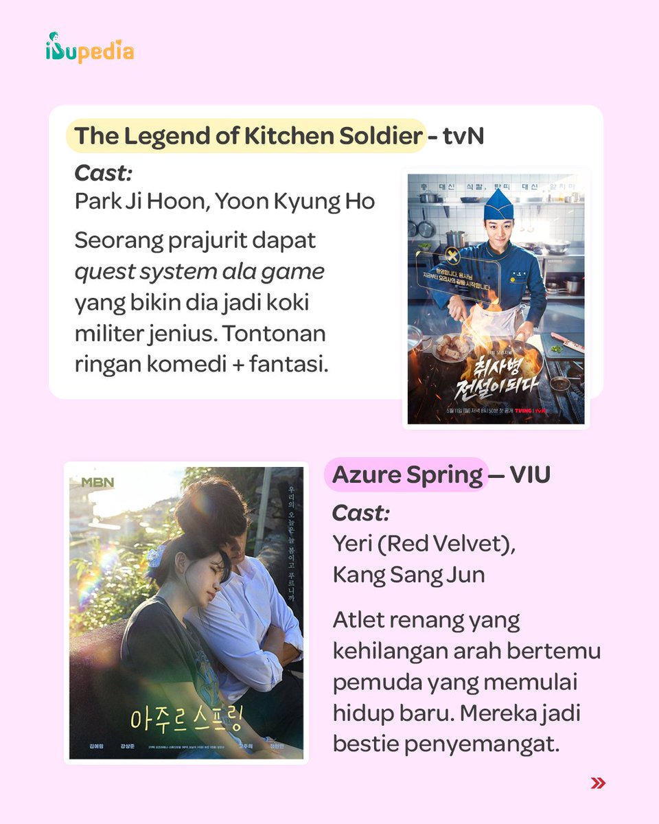 Ibupedia's tweet photo. Buibu tim nonton on going atau nunggu tamat dulu? 👀 

Bulan ini lumayan banyak pilihan nih, dari yang bikin terSegye-segye, ngakak, sampai drama sekolah yang bikin emosi sama wali muridnya 😭🍿 https://t.co/LTId5pOxIX