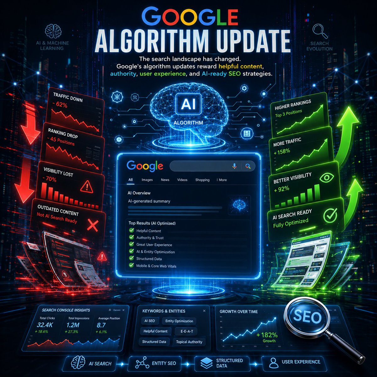 seoexpert_s's tweet photo. ๐จ Google Algorithm Update: The AI-Driven Evolution of SEO
SEO is no longer just about keywords, backlinks, and rankings
#SEO #GoogleUpdate #AISearch #AISEO #DigitalMarketing #SearchEngineOptimization #GoogleAI #AEO #GEO #ContentMarketing #MarketingStrategy https://t.co/ije3FKPVrX