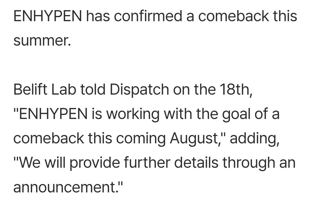 about__enhypen's tweet photo. ENHYPEN AUGUST COMEBACK CONFIRMED!!! https://t.co/zreSQKv7Yr