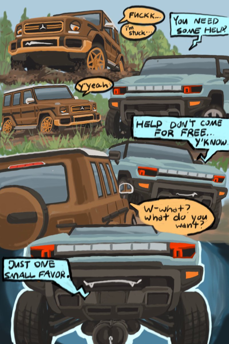 charred_catfish's tweet photo. (ay sry for repost i didnt realize starting with a mention wouldnt put it on posts tab)

@yellowtoad15 got stuck and is now in a bit of sticky situation >:)

trying out some diff formats

#livingmachine #living_machine #vehicleart https://t.co/B5i3GWHS8l