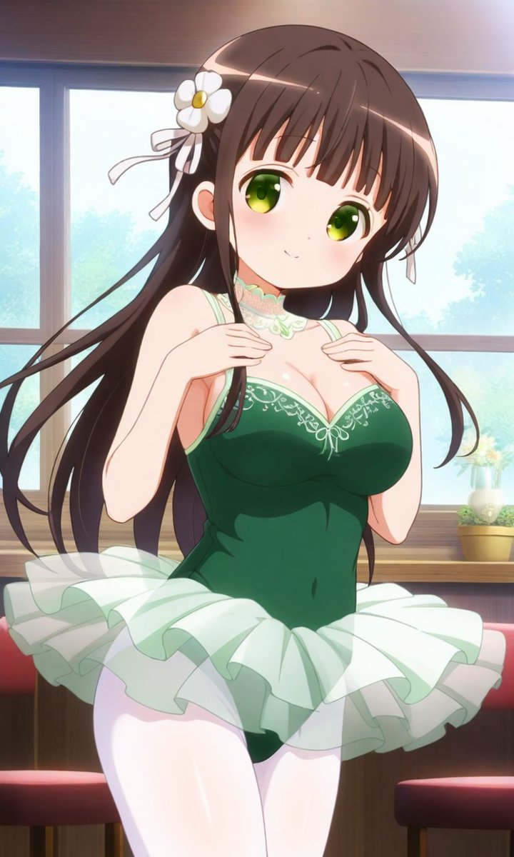SAKURyo2234's tweet photo. 宇治松 千夜 (ご注文はうさぎですか？)
Ujimatsu Chiya (Is the Order a Rabbit?)   

バレリーナ衣装 
 #AIイラスト︎ 
#AIart︎ https://t.co/AD3TJjjNyZ