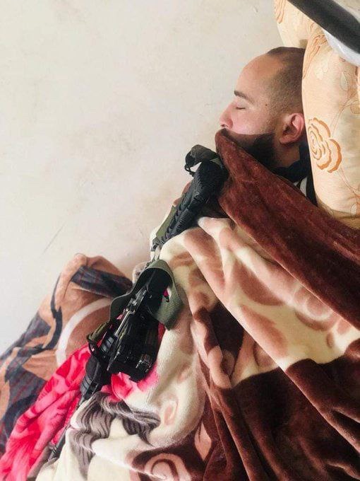 Nabulsi22's tweet photo. The Yahud wish that you would neglect your weapons so they could k!ll  you.

Our moons:
Al-Shaheed Jamil Al-Amouri
Al-Shaheed Muhammad Al-Saadi
Al-Shaheed Adham Mabrouka

May Allah accept them and have mercy on them 💔 https://t.co/hWJkoxStED