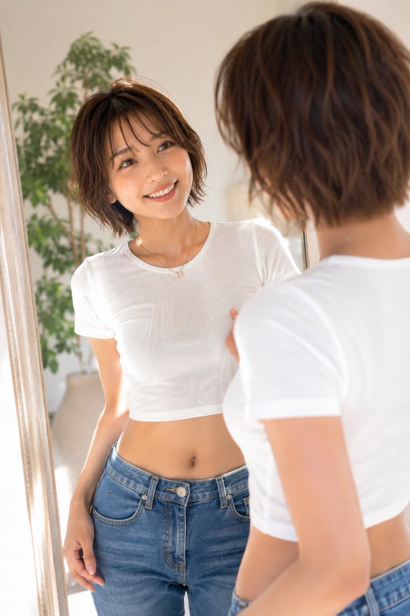 yuu042226's tweet photo. 今日のコーデ、どっちが好き？☀️
朝から迷いすぎて遅刻しそうだった笑

#AI美女 #陽菜 #女子大生 #コーデ https://t.co/NOpeVkqPG4