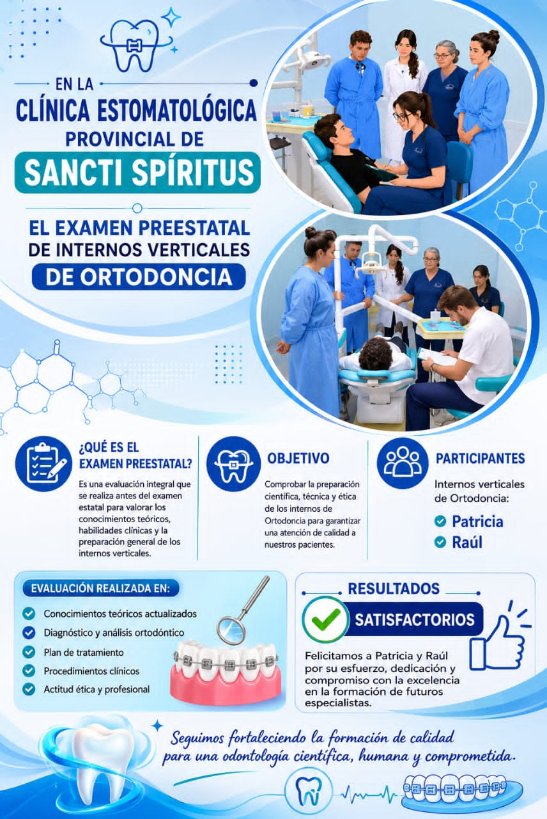 decanofcm1's tweet photo. Se realiza examen preestatal a los internos verticales de Ortodoncia en #SanctiSpíritusEnMarcha. Felicidades por los resultados obtenidos. 
#CubaEsRevolución 
@cepss_cu
@DirecSaludSsp
#YoSigoAMíPresidente 
#100AñosConFidel https://t.co/ePoinFNtUf