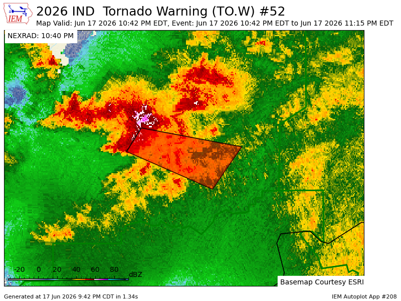 glwx_'s tweet photo. IND issues Tornado Warning [tornado: RADAR INDICATED, hail: <.75 IN] for Bartholomew, Brown, Jackson, Jennings [IN] till 11:15 PM EDT https://t.co/k448IBBUuD https://t.co/S7vQnW4qZv