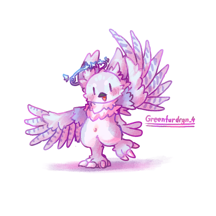 mokesub's tweet photo. 約１年程前に参加してもらってたゆるふわ絵柄企画のイラストだよ～✨✨
淡い紫のアンシアちゃんかわよき！
@Greenfurdrgn_4 https://t.co/OmF2TEXasl