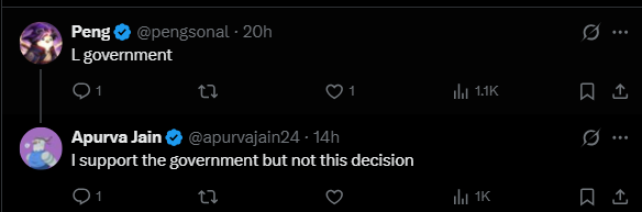 anku_chahar's tweet photo. 'I support the government, but not this decision."
Why? Because now it affects you and your brother?

Like people cheered for "Bulldozer Justice" and arbitrary arrests thinking it would only target one community. They enjoyed the sadistic pleasure. But karma hits hard when the same system knocks on your door.