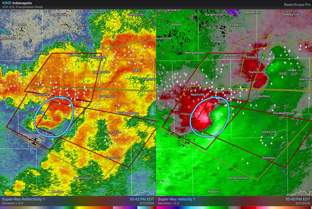 This cell now has rotation tightening up in a large circulation S