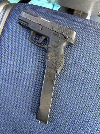 TheDMVLive's tweet photo. Photo of the handgun recovered from the suspect on the bus.

Unfortunately, 44 year-old Melissa Wallace-Pulliam, the initial shooting victim, died of her injuries. https://t.co/QrDpmOhP4G