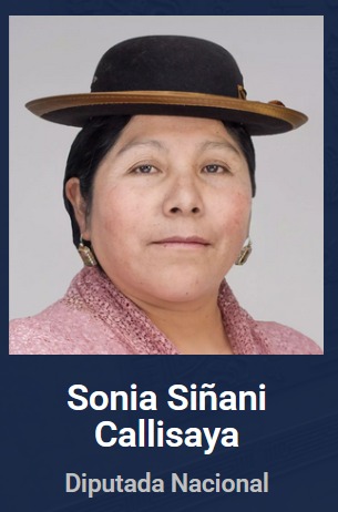 XiudadanoX's tweet photo. Sonia Siñani Callisaya - Legisladora
PDC (Partido Demócrata Cristiano)
La Paz - - Plurinominal https://t.co/WCVnTEKmuj
