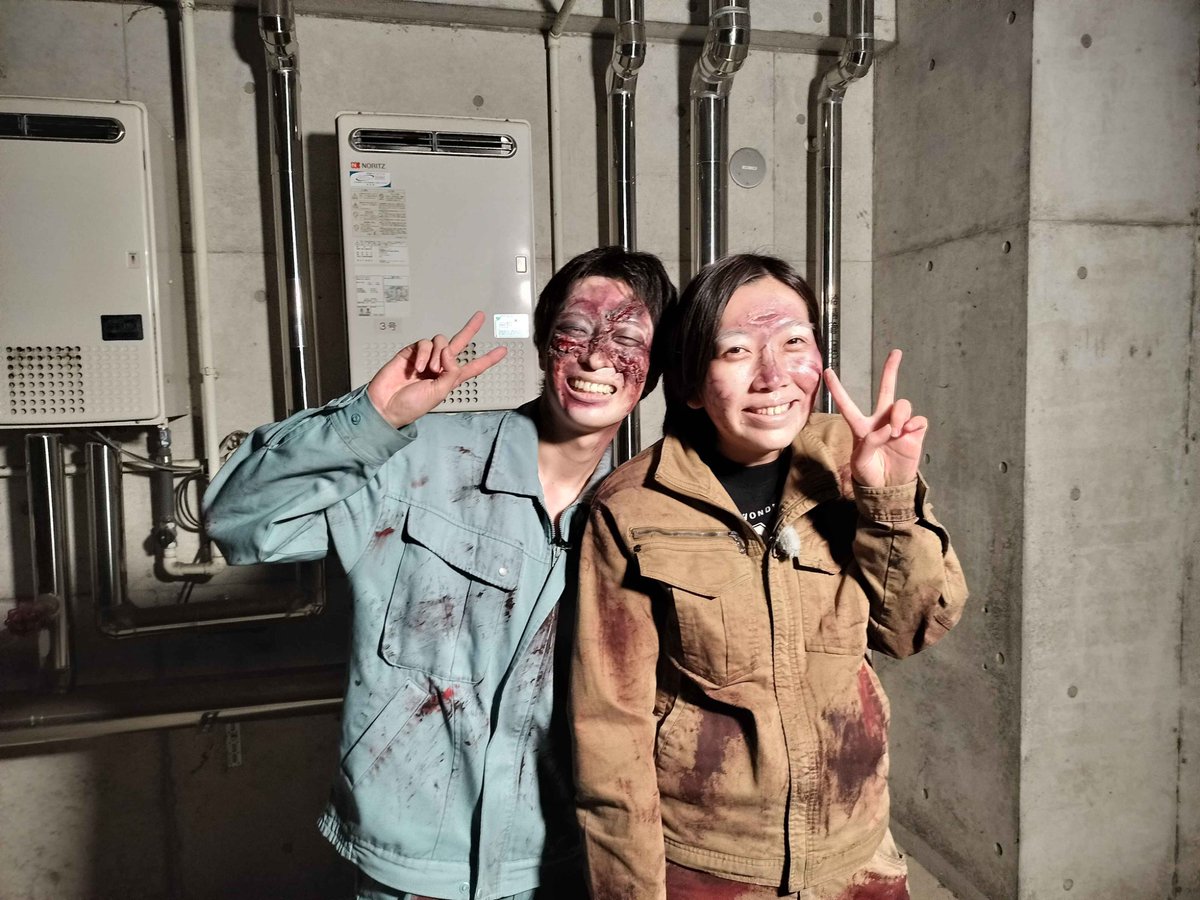 ou_geist's tweet photo. 6月20日（土）20:30〜 
NHK Eテレ様にて放送される
「どえらい大学。」にてガイストが特集されています👻
エルフのはるさんをお迎えし、ゾンビに変身していただきました🧟‍♀️

当サークルが出店するお化け屋敷は毎年学園祭でも大人気！
ぜひご覧下さい✨

【予告ページ】
https://t.co/UP1QwxLJyp https://t.co/3SCSwpx1rw