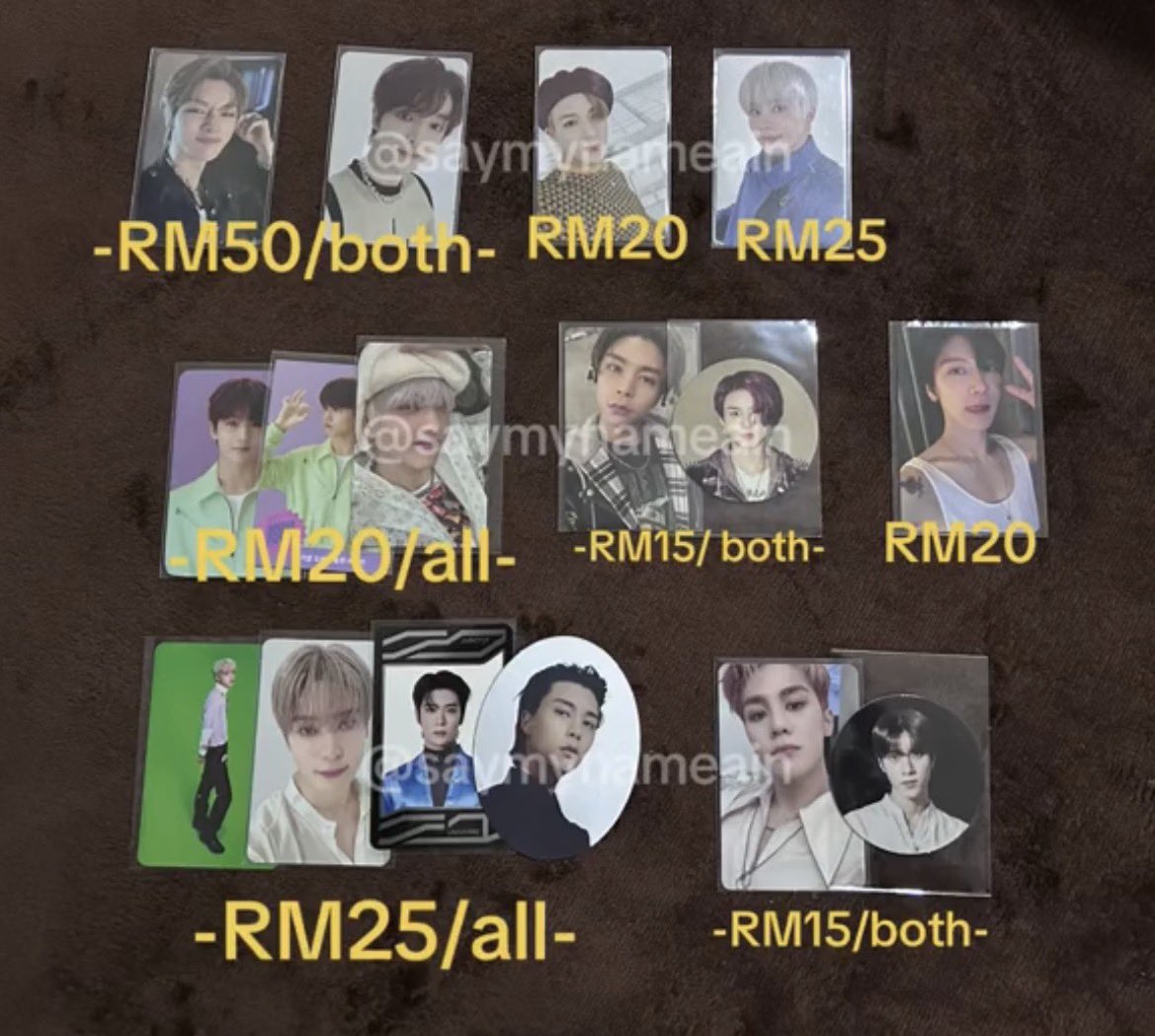 mintserenee's tweet photo. WTS NCT ALBUMs &amp; PCs

Hi all, me &amp; my cousin nak letgo few of our PCs &amp; albums sebab binder and storage dah tak muat 😭 As of now, I prefer those yang boleh ambil ftf dekat any LRT/MRT or boleh jumpa I dekat concert EXO this sabtu! Negotiation is welcome! #pasartnct 

@pasarNCT https://t.co/IirXR5tvx4