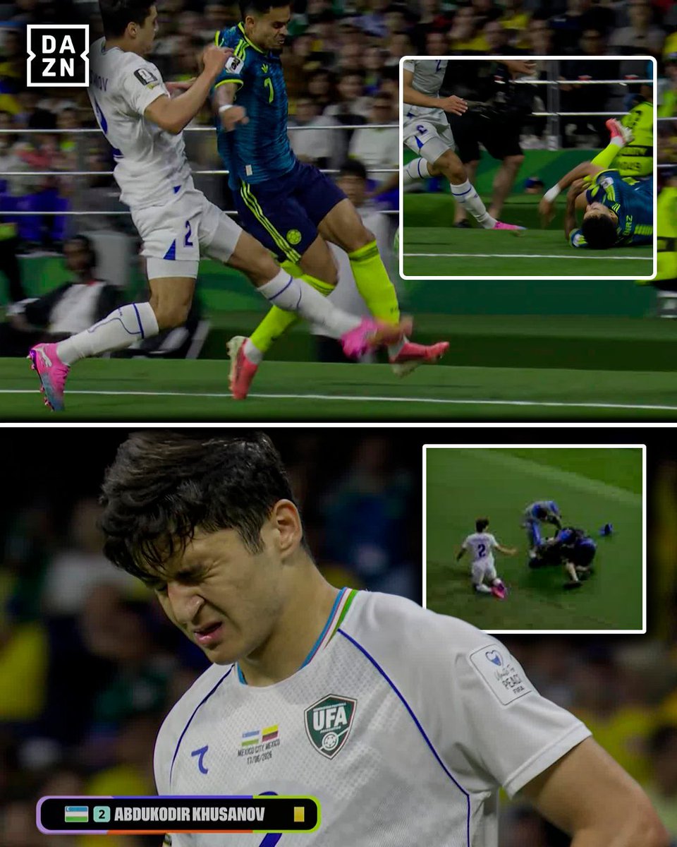 lnstantFoot's tweet photo. Khusanov est tellement allé loin dans son tacle qu'il a percuté un cameraman 😭😭😭😭

(📸 @DAZNFutbol) https://t.co/sotr2A2fdD
