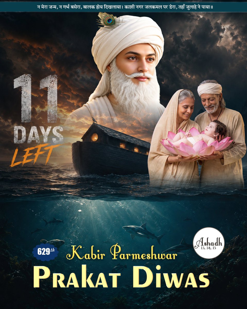 SatlokAshramNPL's tweet photo. #629thKabirPrakatDiwas
#11DaysLeft https://t.co/OtzIKBVWGU