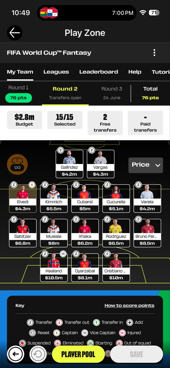 Deezin_TSX's tweet photo. How would I get Vini Jr in this team. I can afford Sabitzer to Raphina, but hearing he may not start now. https://t.co/0J5Re8SgWf