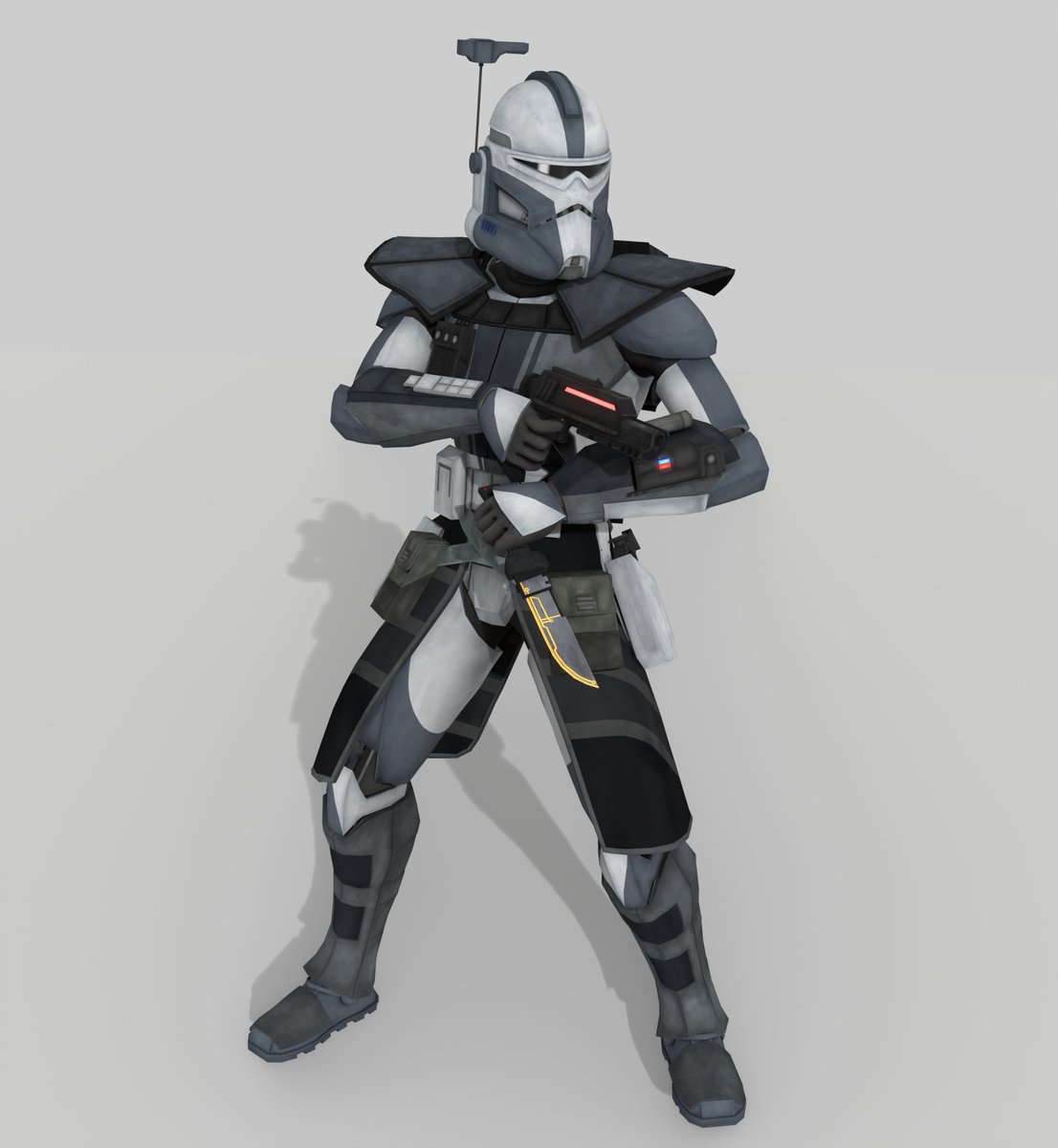 _Golden_Arts_'s tweet photo. Not done working on him yet but I'm too excited to not show this guy off!
Meet Arc Commander Monarch! I heavily based his color scheme so far off a certain Arc taskforce by a pretty cool dude B)
#starwars #clonetrooper #theclonewars #starwarsfanart #badbatch #fanart #blender https://t.co/0s7Vo1PHp0
