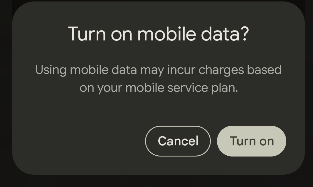 vijeys's tweet photo. @Google @Android @AndroidDev @pixelUI #Android17 #pixelUI  the Stupidest prompt, in 2026, a quick toggle warns and adds extra step to use the quick toggle, what is the point of a quick toggle? How dumb the developer is. https://t.co/wXBHLCBUv5