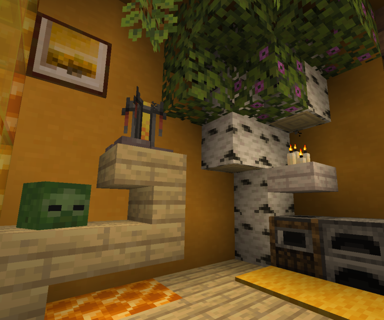Marmitex78's tweet photo. Here's the interior of my honey block house/honey farm

It's just a small shelter to study Bees and other mobs from the safety behind the glass https://t.co/YaG8EFyuTS