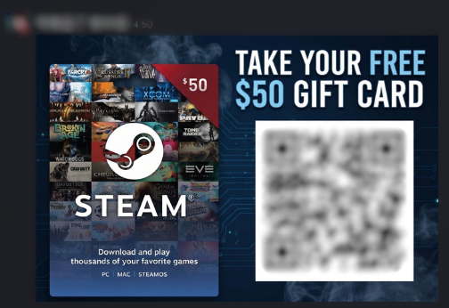SisterNadia's tweet photo. 【注意喚起】
SteamのDMで、ギフトカードが送られてくるフィッシング詐欺が増えてるので、みんな気をつけてねー🚨

私は昨夜2件来てた。 https://t.co/wTXEOBbgCA