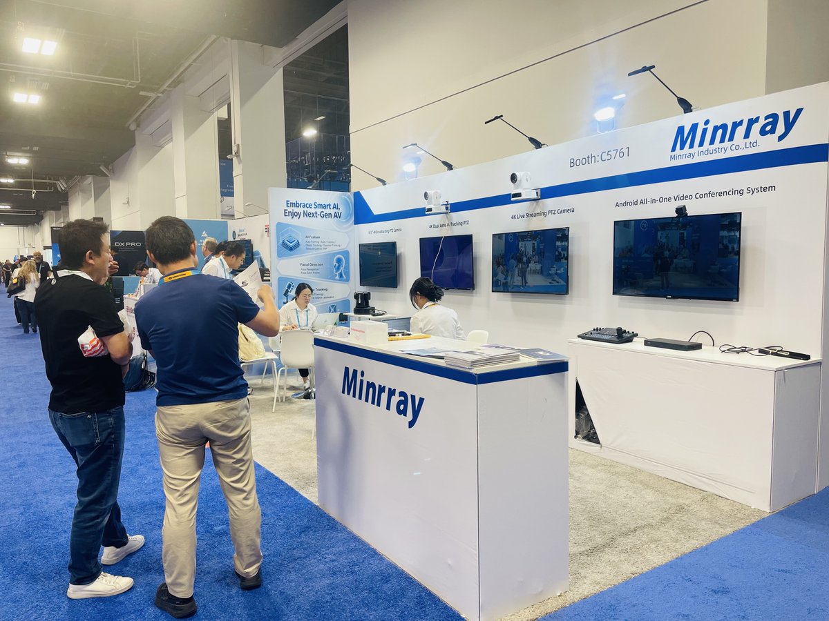 MinrrayMarket's tweet photo. Day 1 of the @InfoComm exhibition wraps up perfectly! ✅
Grateful for every wonderful encounter and sincere communication today.
More highlights are coming soon! We’ll keep waiting for you at our booth#C5761 in the following days.#Infocomm #Infocomm2026 #Minrray #ProAV #PTZCamera https://t.co/Q3e5QVjVVf