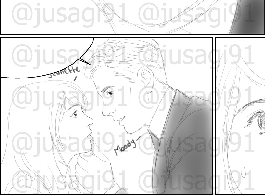 Jusagi91's tweet photo. Jeanette is in danger. Moody tried to kiss her. I don't know if anyone will want them to kiss. 🤔 I'd say no. Just fiction with all due respect 🙌 https://t.co/H4BvmQupaG