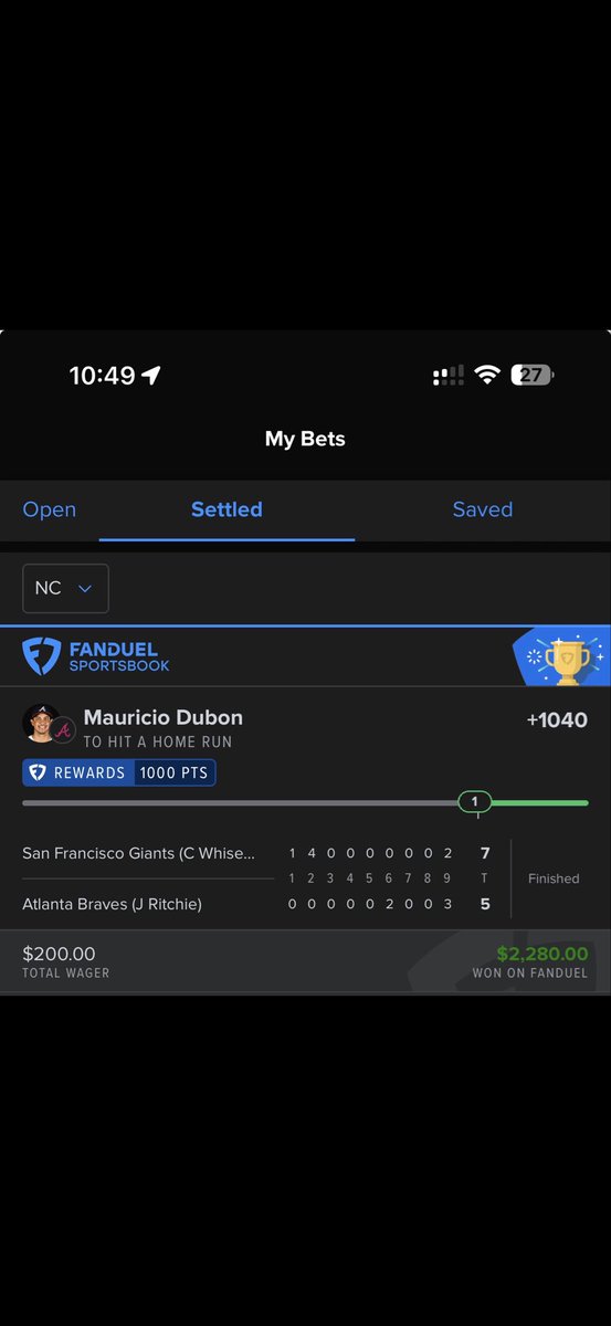 BHiveCaps's tweet photo. These past 24 hours have been a movie:

✅ Dubón HR +1040
✅ Muñoz AGS +1400
✅ Neto HR +557
✅ Swanson HR +592
✅ PCA HR +398
✅ Schmid AGS +360 (boosted)
✅ Kane AGS +138 (boosted)
✅ Goldschmidt/Karros +1013

Get in before it's too late.

https://t.co/cF5qXHEVI0

🐝 Buzz Buzz.

#SportsBetting #GamblingTwitter #EVBetting #PositiveEV #DraftKings #FanDuel #OddsJam #SportsbookPromos #MLBProps #SoccerBets